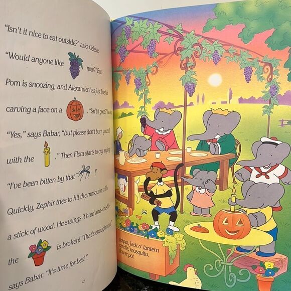 Babar And His Friends At The Farm Hardcover Vintage 90s Cartoon RARE Col… - Picture 7 of 7